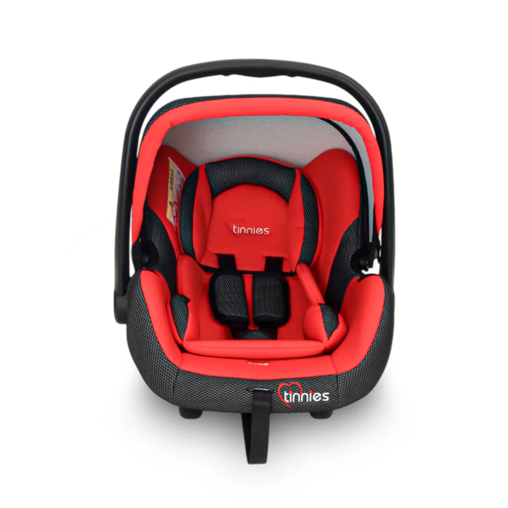SECURE BABY CARRIER CAR SEAT – INFANT ROCKER WITH RETRACTABLE CANOPY RED